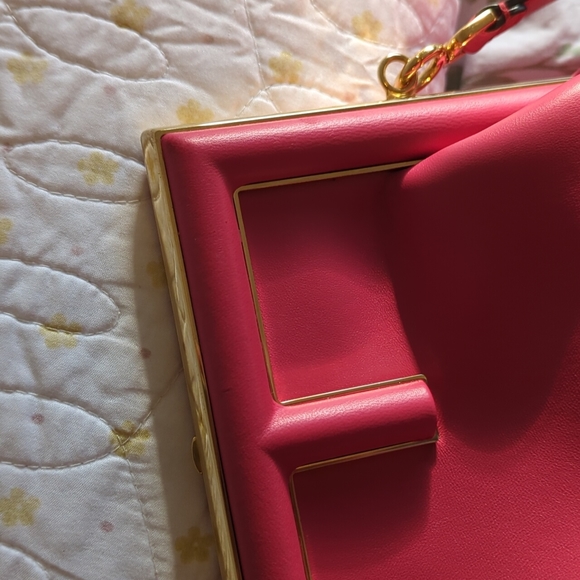 Fendi First Nappa Leather Clutch Fuchsia rare color - Picture 7 of 17